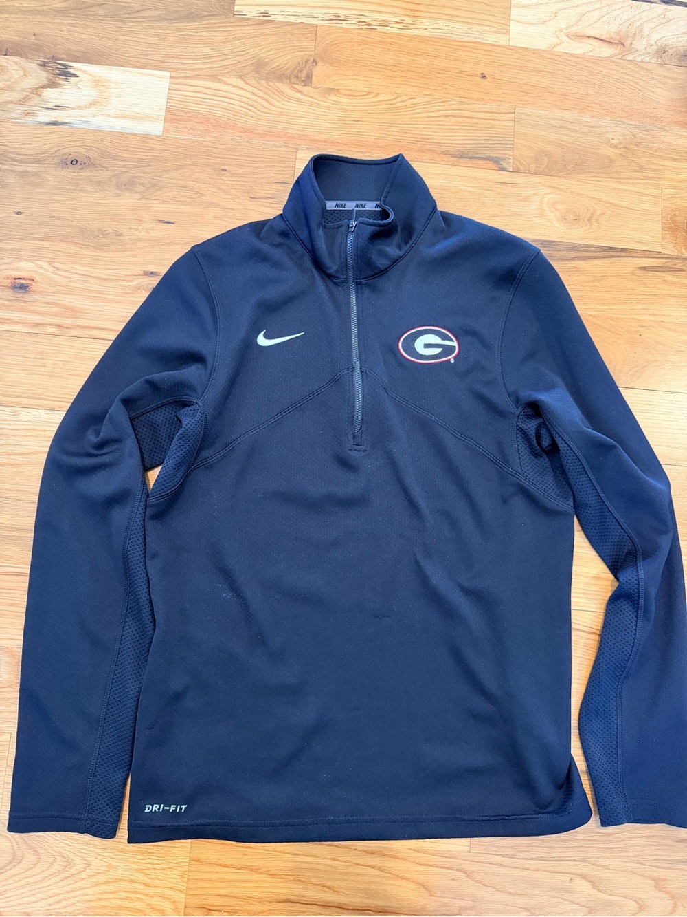 Nike Mens Georgia Bulldogs Dri-FIT Quarter-Zip Pullover Size S